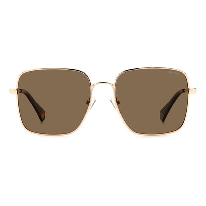 Polaroid Gold Metal Sunglasses