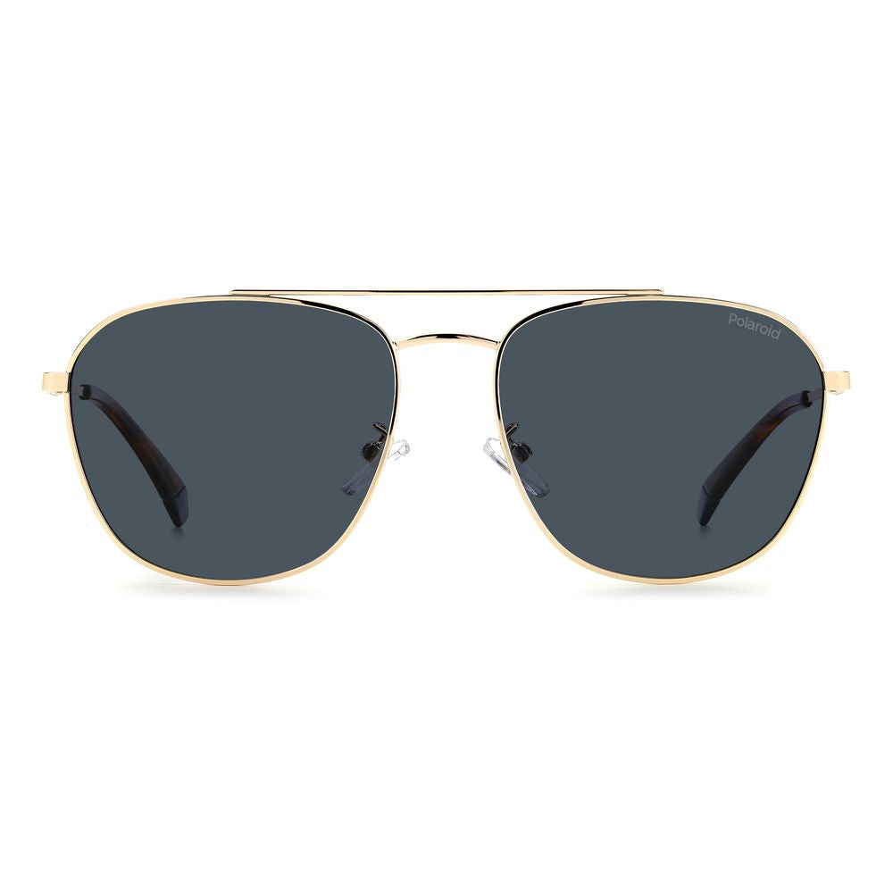 Polaroid Gold Stainless Steel Sunglasses