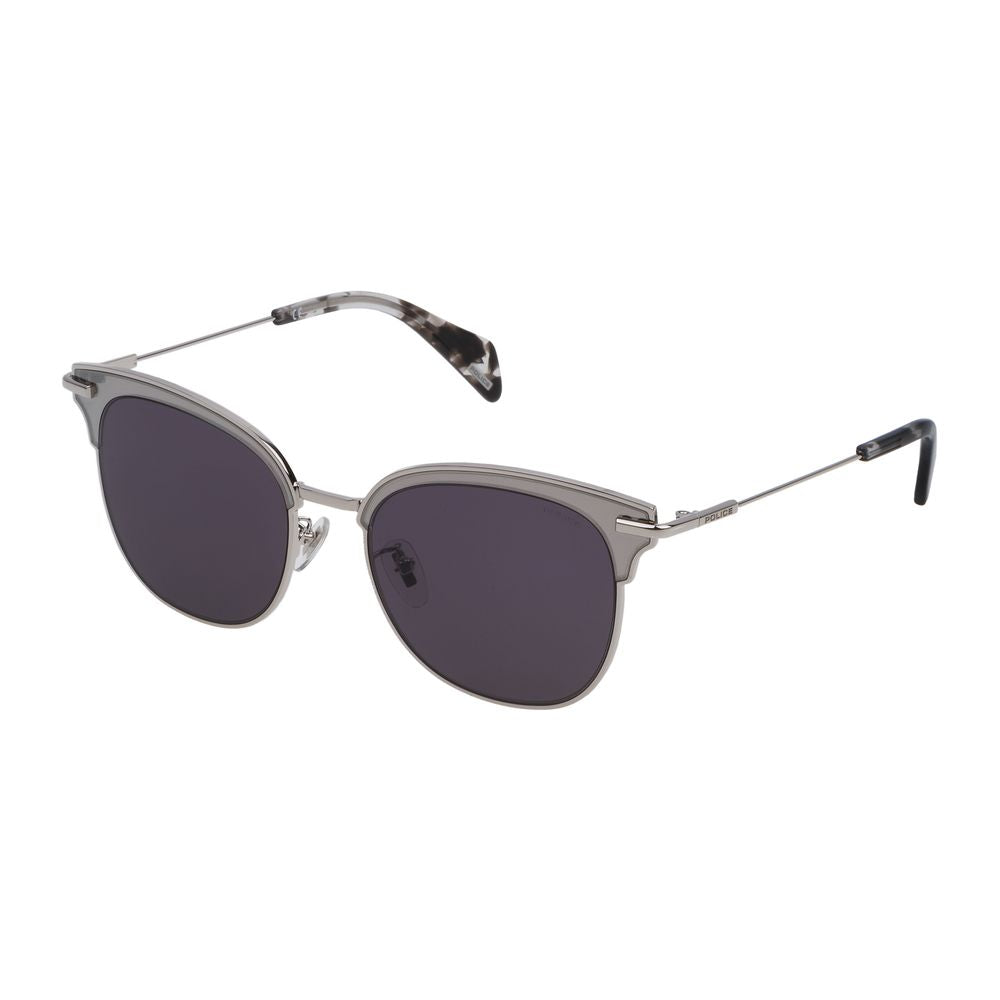 Police Gray Metal Sunglasses