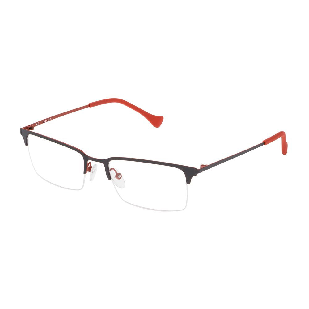 Police Gray Metal Frames