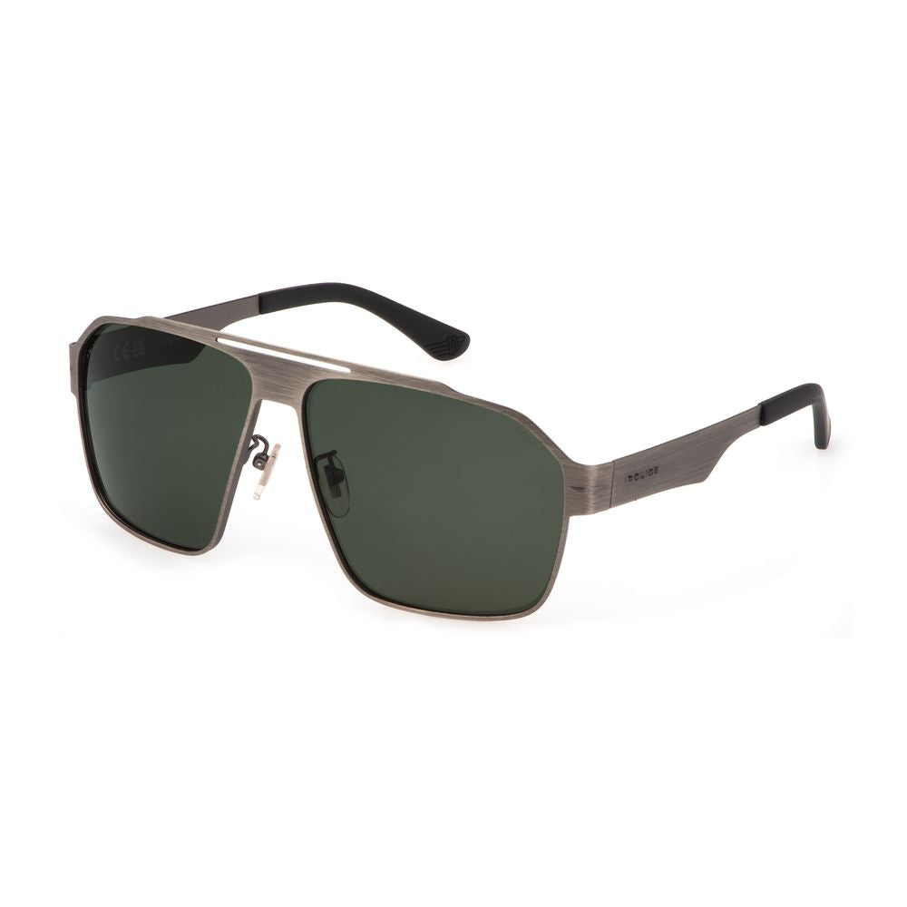 Police Gray Metal Sunglasses