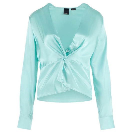 PINKO Green Silk Women Blouse