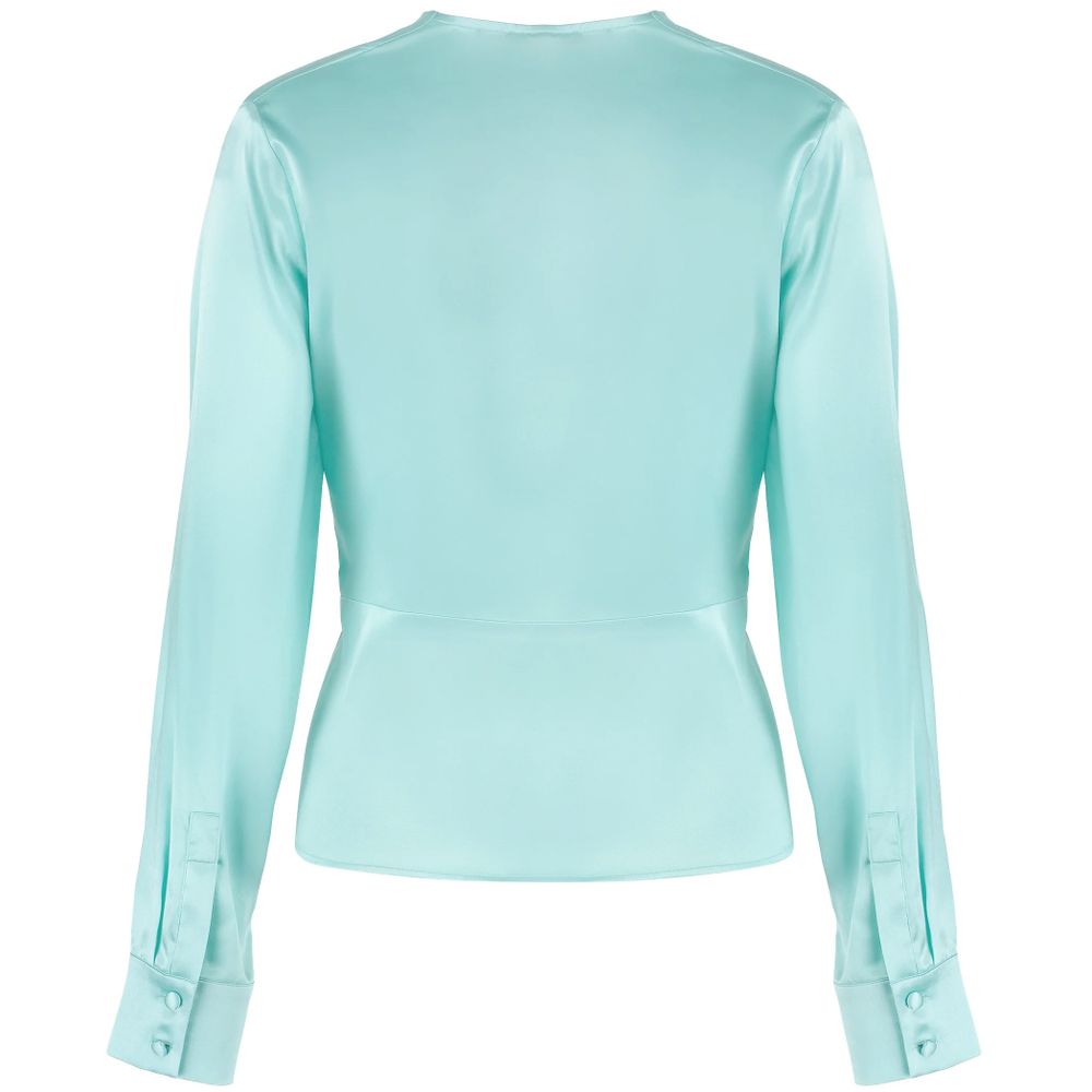 PINKO Green Silk Women Blouse