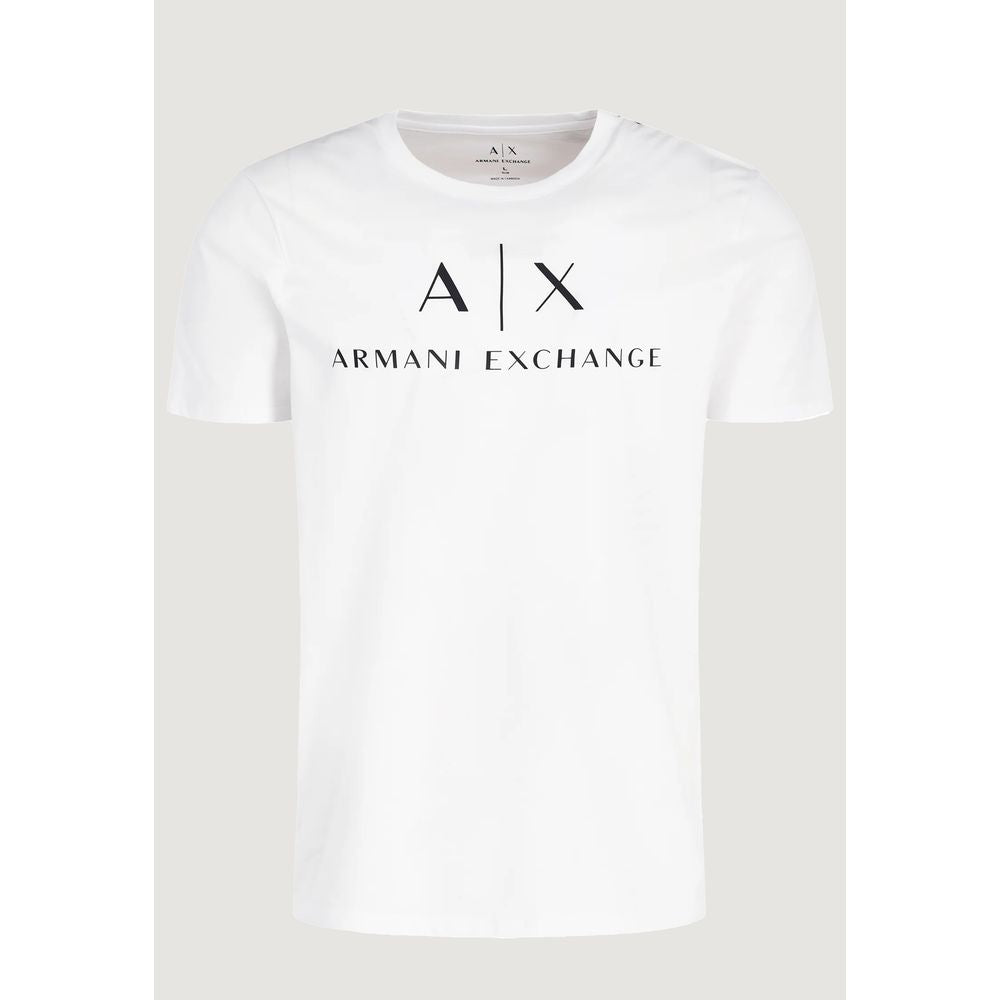 Armani Exchange White Cotton T-Shirt