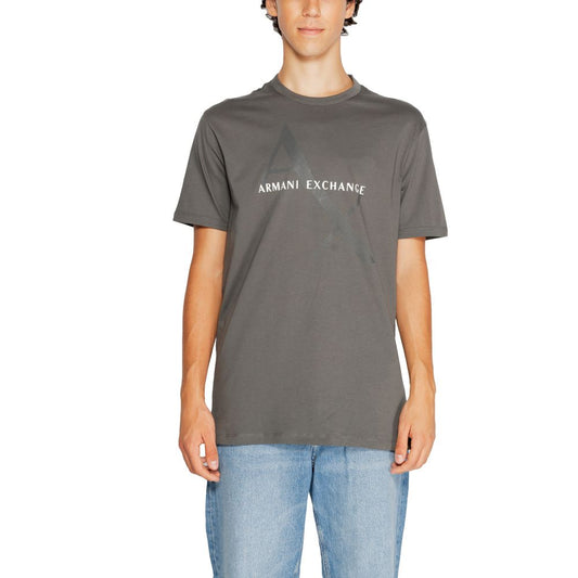 Armani Exchange Gray Cotton T-Shirt