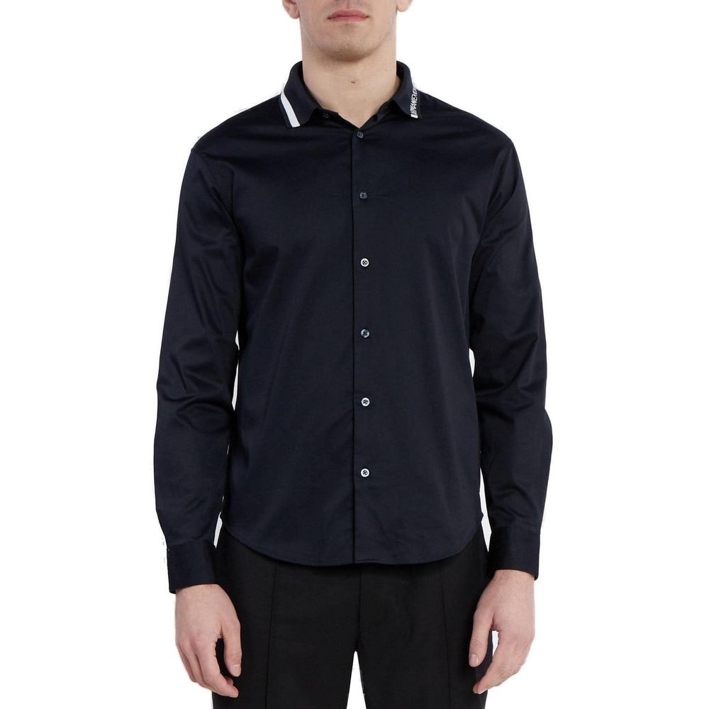 Armani Exchange Blue Cotton Shirt