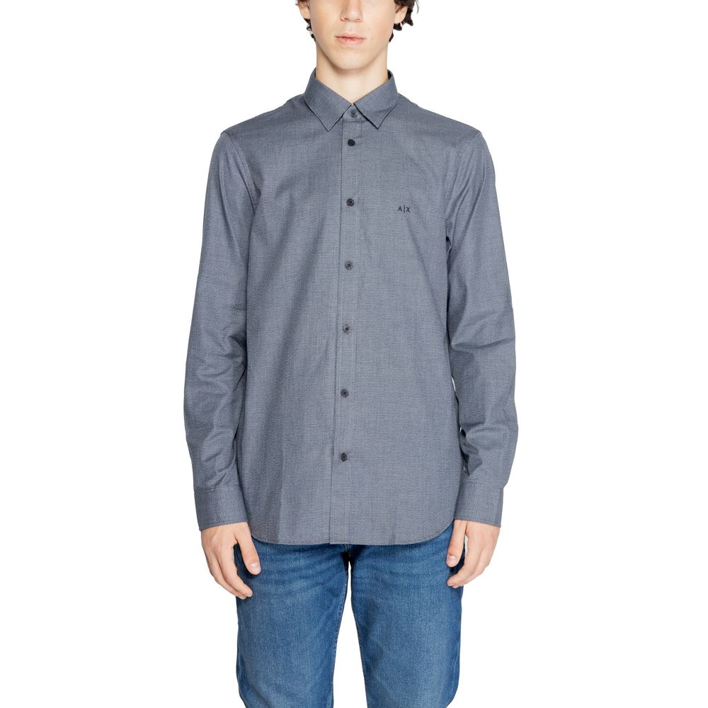 Armani Exchange Blue Cotton Shirt