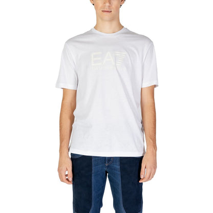 EA7 Emporio Armani White Cotton T-Shirt