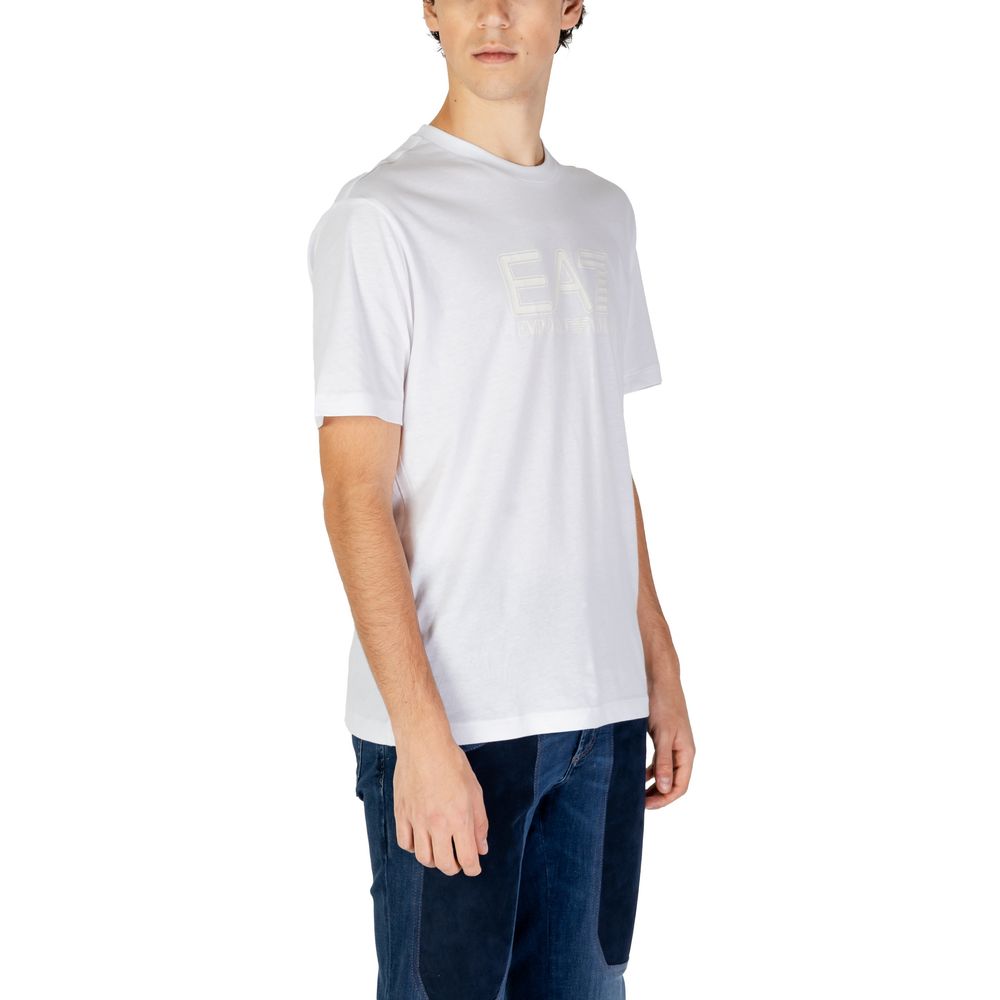 EA7 Emporio Armani White Cotton T-Shirt