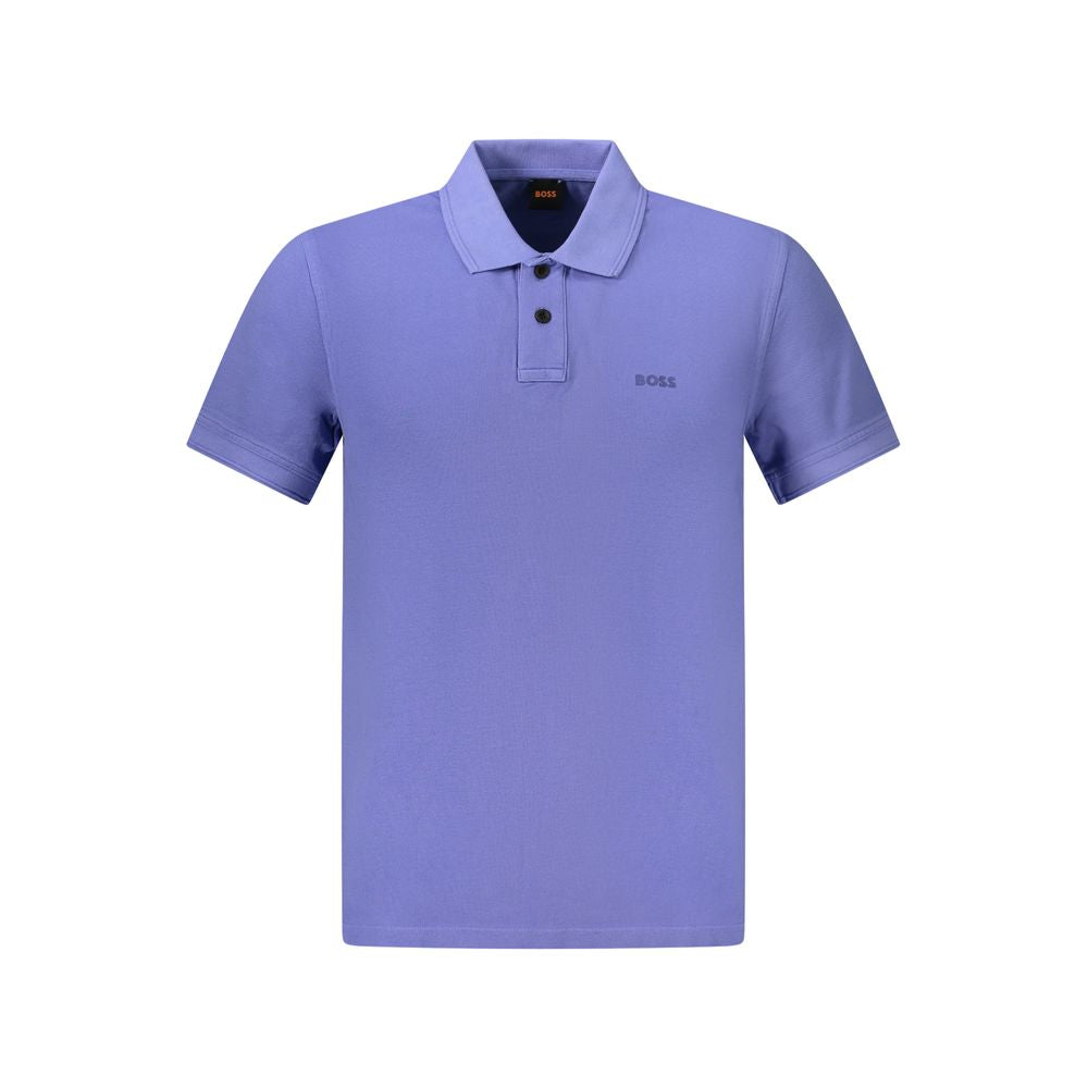 Hugo Boss Blue Cotton Mens Polo Shirt