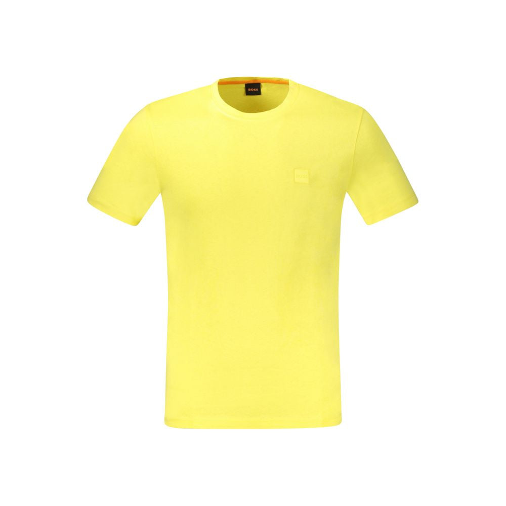 Hugo Boss Yellow Cotton Men T-Shirt