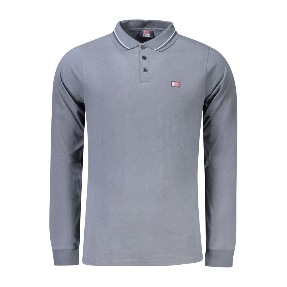 Norway 1963 Gray Cotton Men Polo Shirt