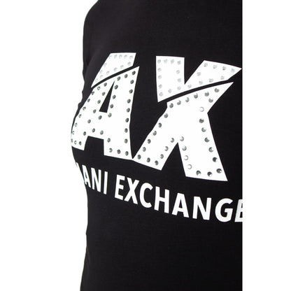 Armani Exchange Black Cotton Tops & T-Shirt