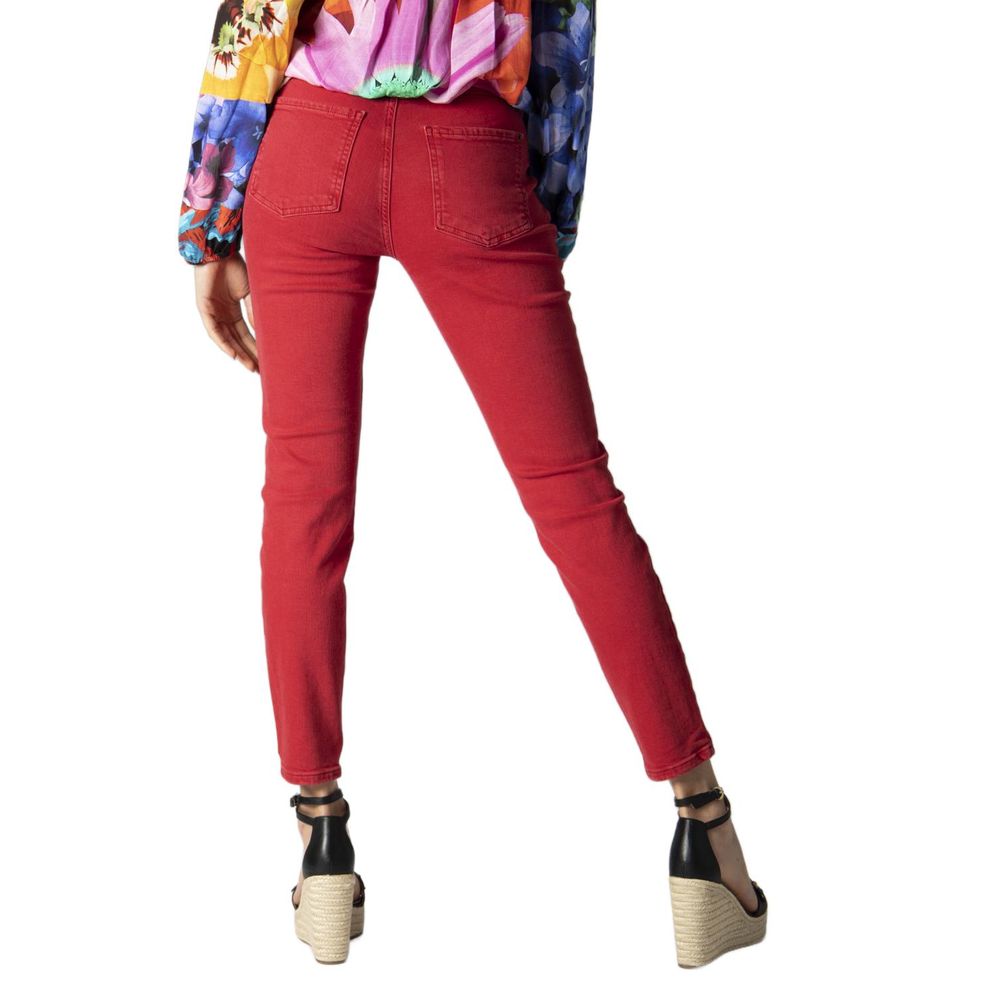 Desigual Red Cotton Jeans & Pant