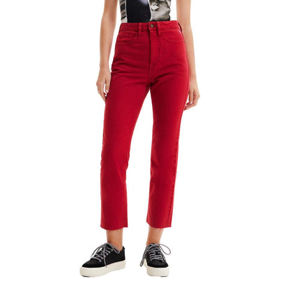 Desigual Bordeaux Cotton Jeans & Pant