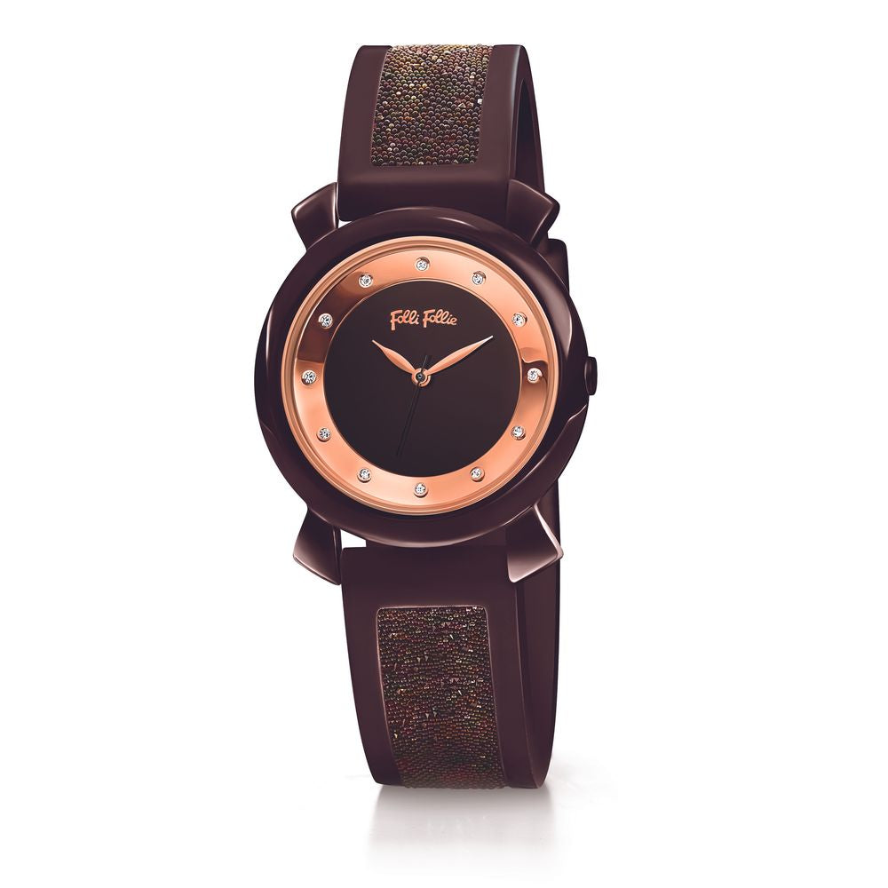 Folli Follie Brown Plastic Watch