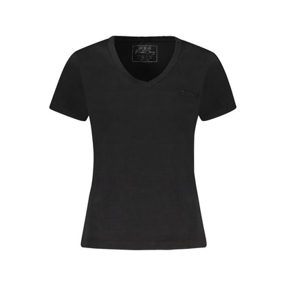 Guess Jeans Black Cotton Women T-Shirt