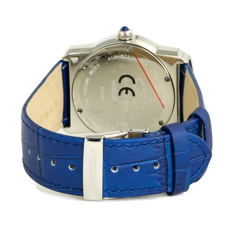 Chronotech Blue Leather Watch