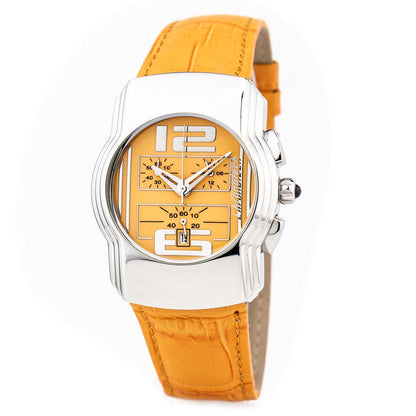 Chronotech Orange Leather Watch