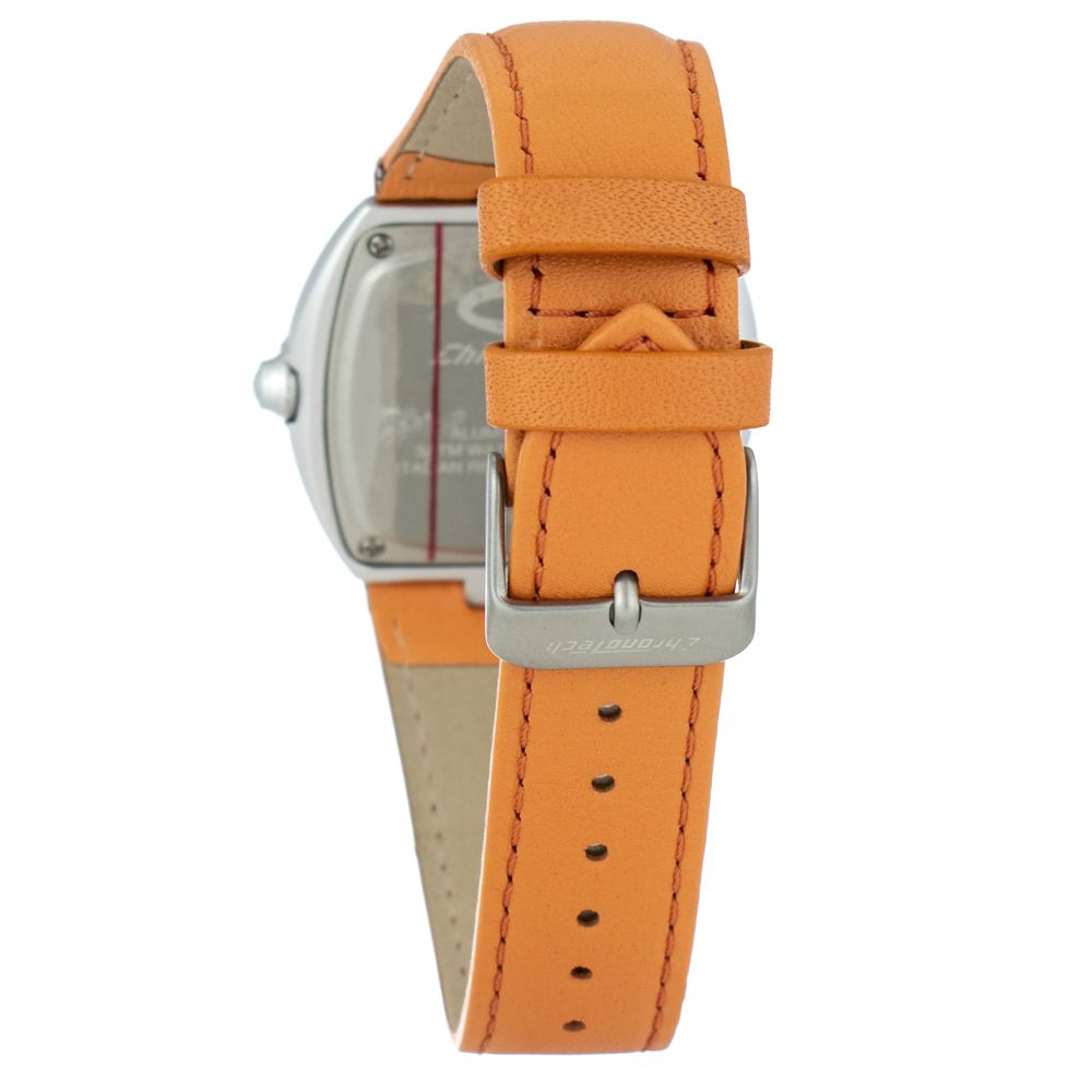 Chronotech Orange Leather Watch