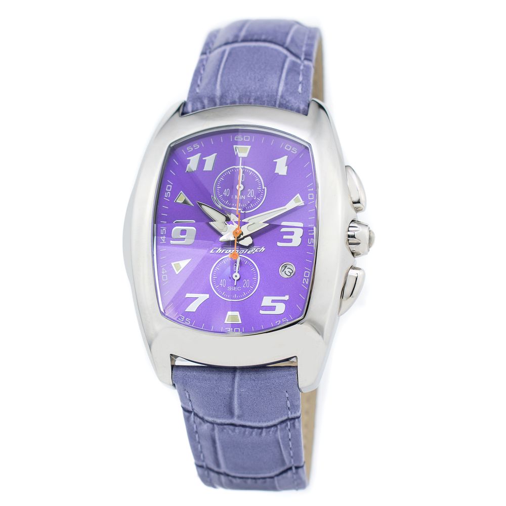 Chronotech Purple Leather Watch