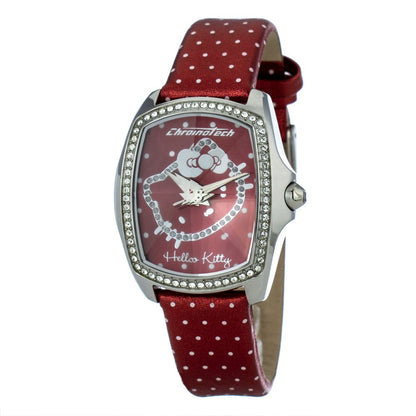 Chronotech Red Leather Watch