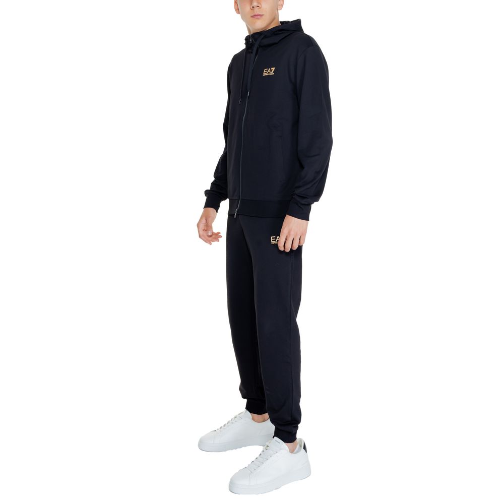 EA7 Emporio Armani Black Cotton Sweatsuit