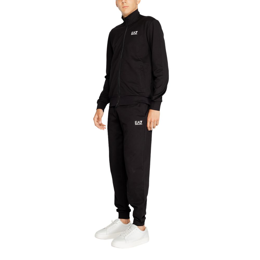 EA7 Emporio Armani Black Cotton Sweatsuit