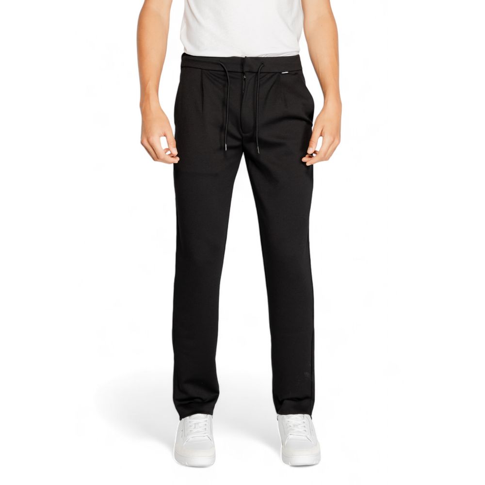Calvin Klein Black Polyester Polyester Jeans & Pant