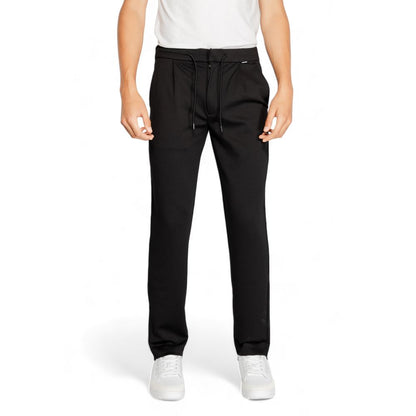 Calvin Klein Black Polyester Polyester Jeans & Pant