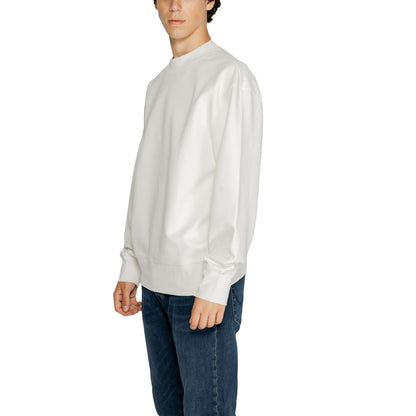 Calvin Klein Jeans White Cotton Rigenerato Sweater