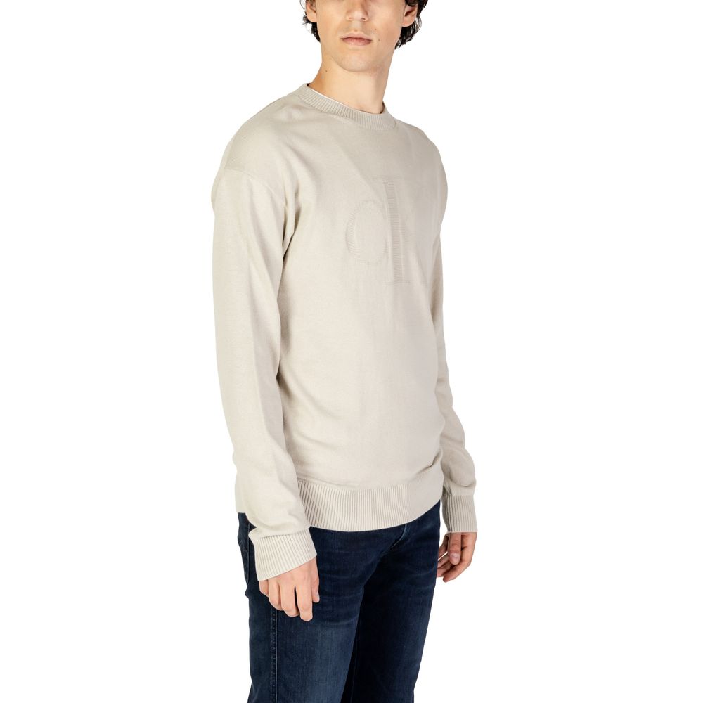 Calvin Klein Jeans Beige Organic Cotton Sweater