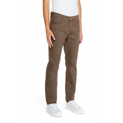 Jeckerson Brown Cotton Jeans & Pant