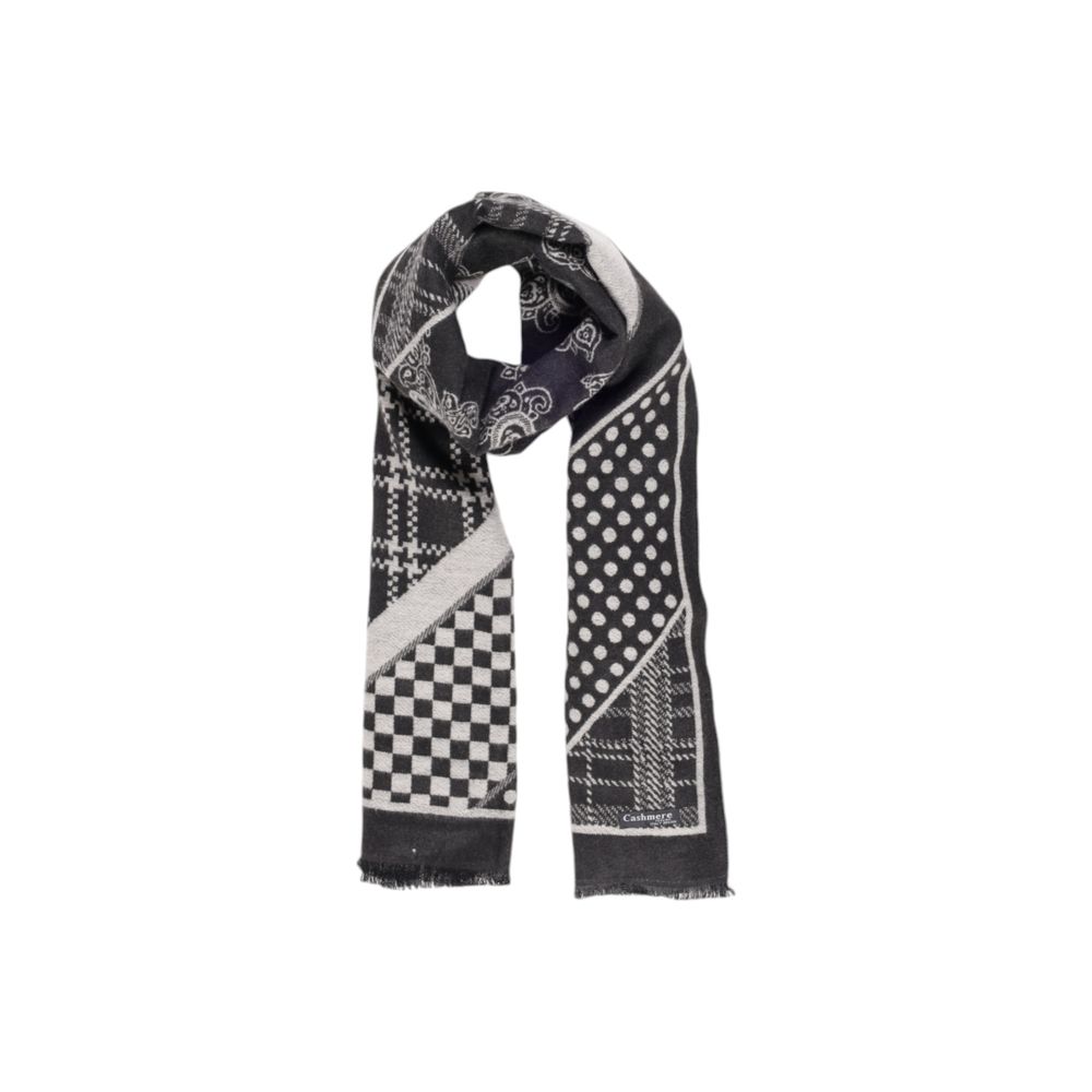 Sandro Ferrone Black Viscose Scarf