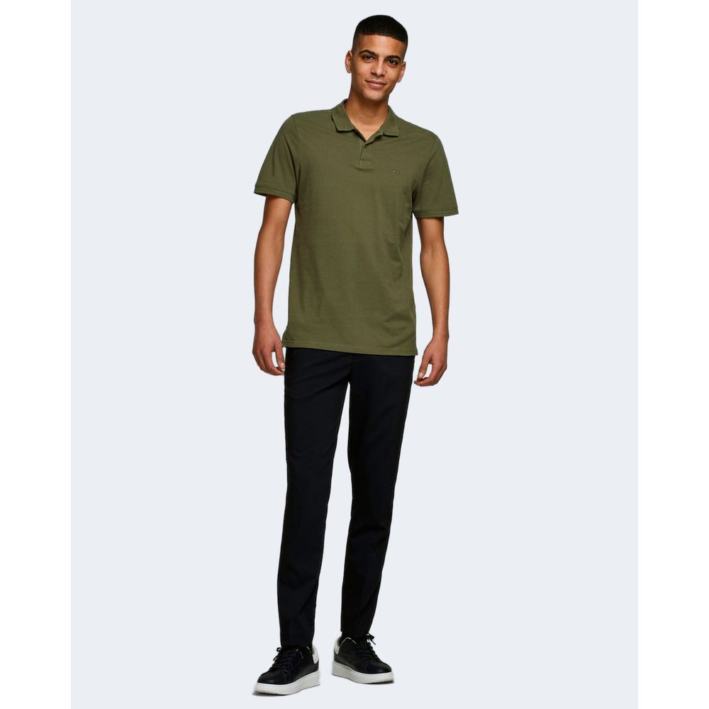 Jack Jones Green Cotton Polo Shirt