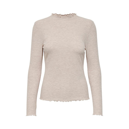 Only Beige Polyester Sweater