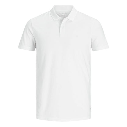 Jack Jones White Cotton Polo Shirt