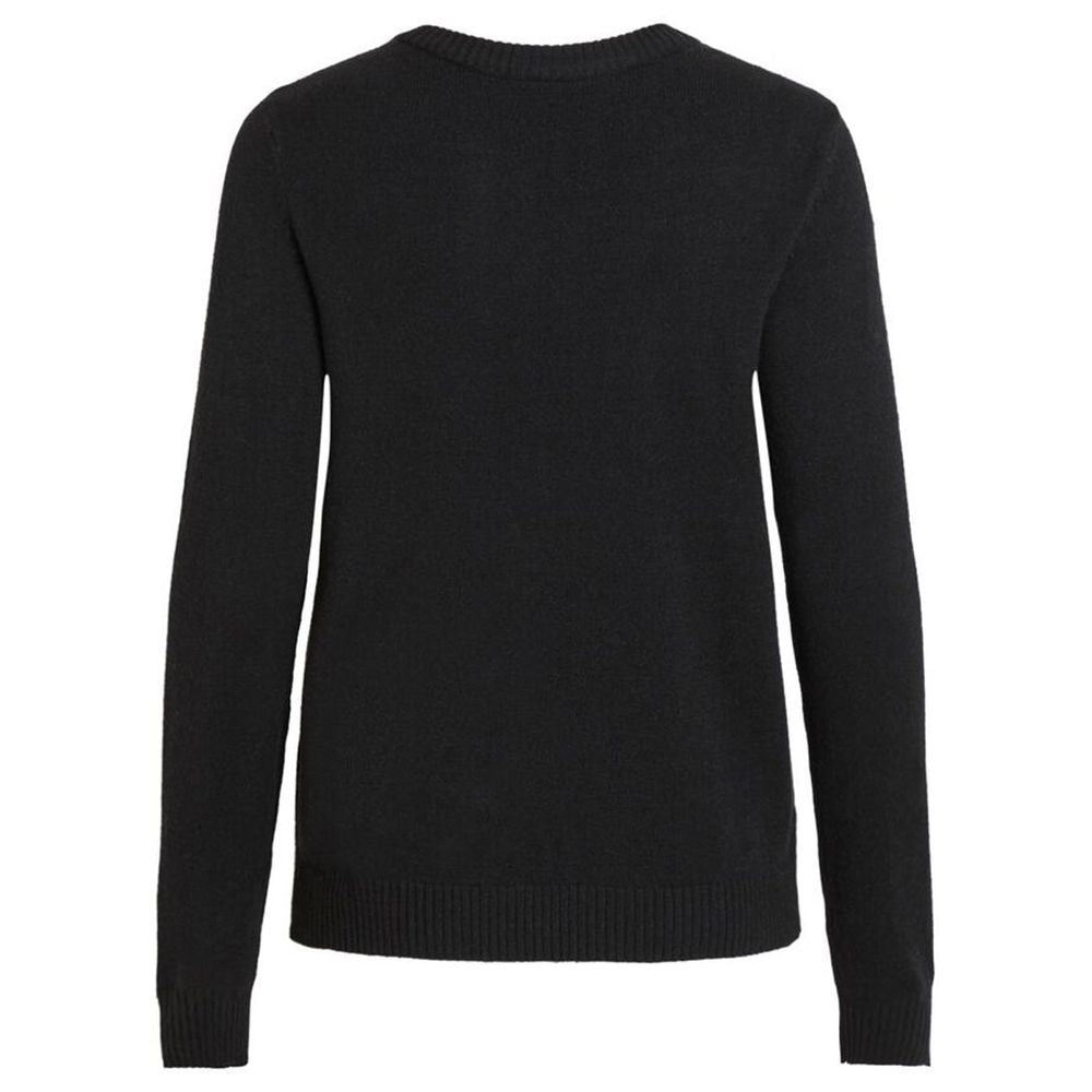 Vila Clothes Black Viscose Sweater