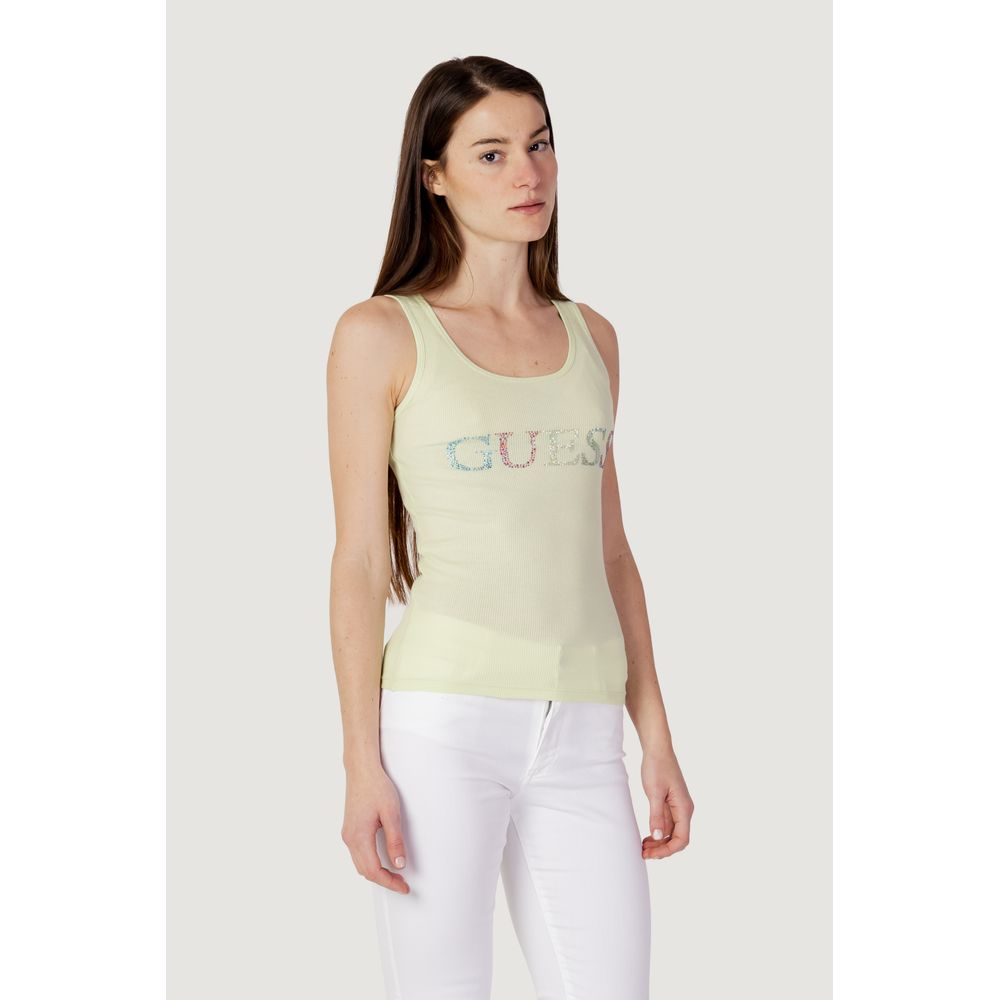 Guess Green Cotton Tops & T-Shirt