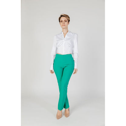 Sandro Ferrone Green Polyester Jeans & Pant