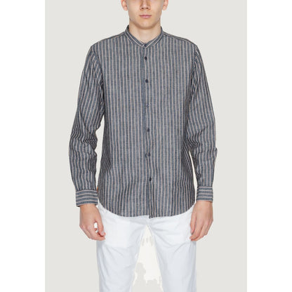 Gianni Lupo Gray Linen Shirt