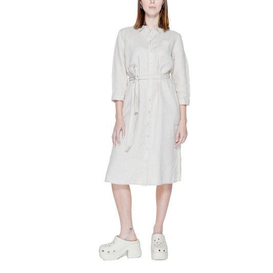 Street One Beige Linen Dress