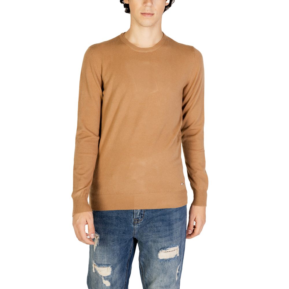 Gianni Lupo Brown Polyester Sweater