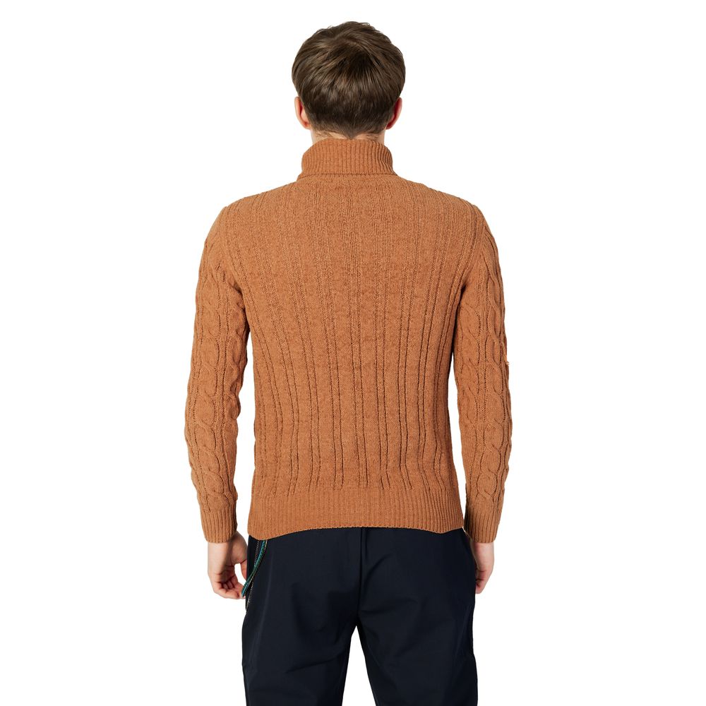 Gianni Lupo Brown Synthetic Material Sweater