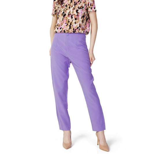 Only Purple Polyester Jeans & Pant