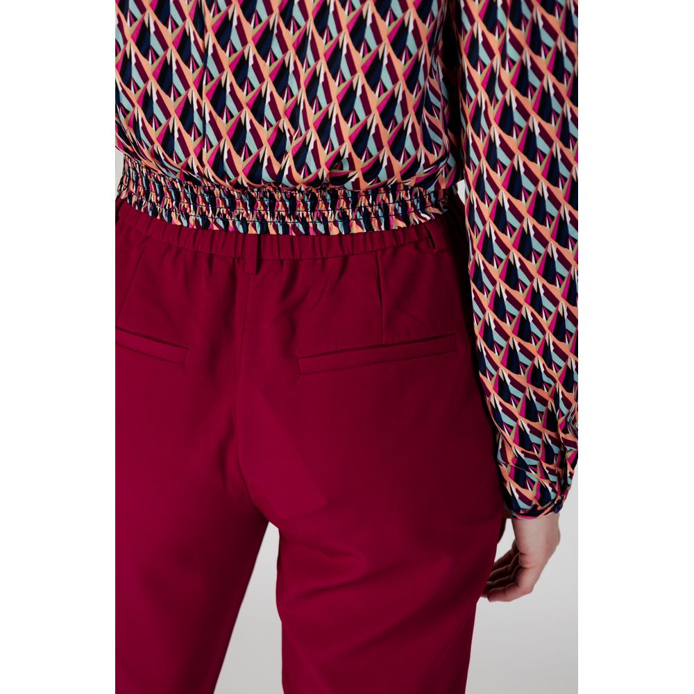 Vila Clothes Bordeaux Polyester Jeans & Pant