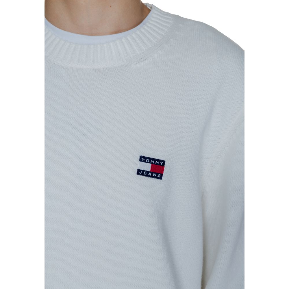 Tommy Hilfiger Jeans White Cotton Sweater