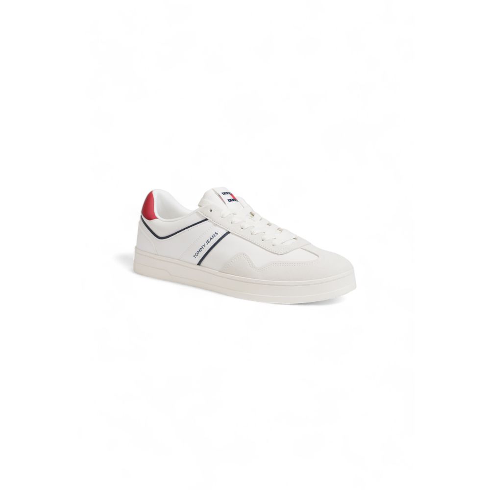 Tommy Hilfiger Jeans White Suede Leather Sneaker