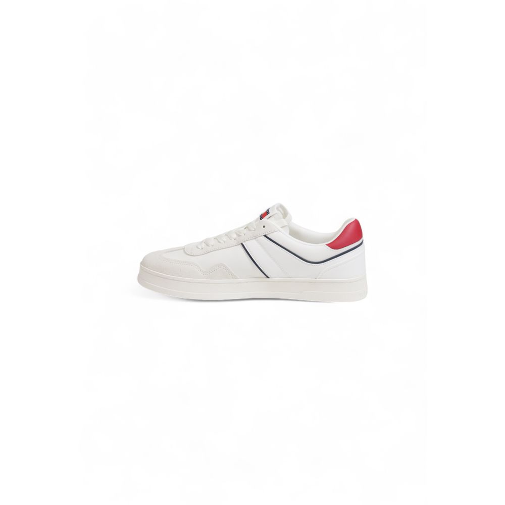 Tommy Hilfiger Jeans White Suede Leather Sneaker