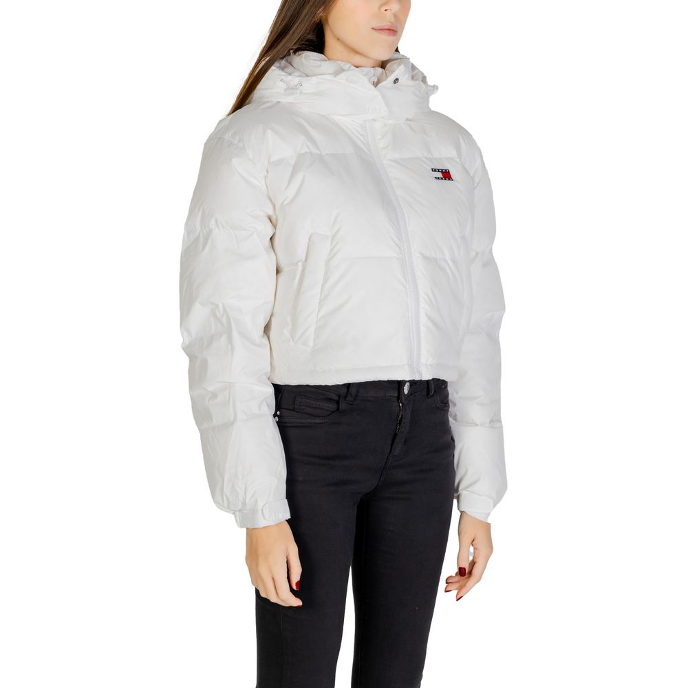 Tommy Hilfiger Jeans White Recycled Polyester Jackets & Coat